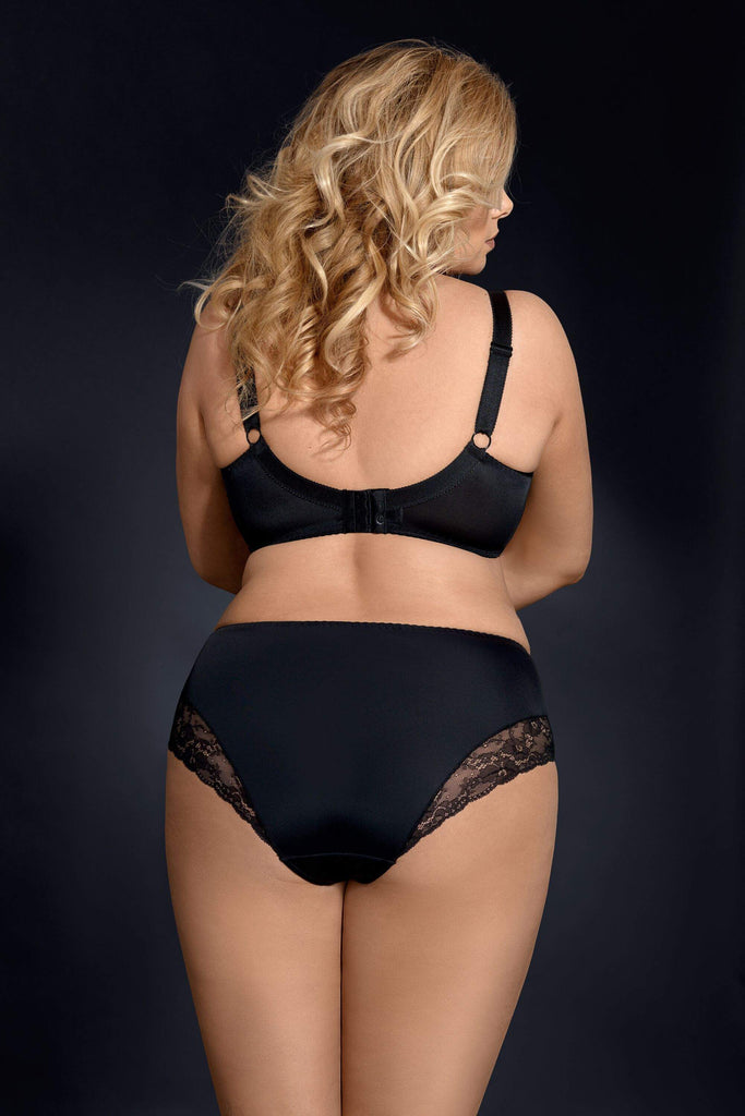 Gorsenia K447 Caren Black Floral Lace Soft Bra