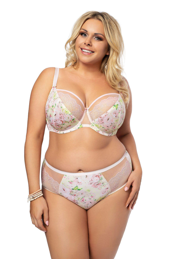 Hello Summer Multicolour Floral Lace Non-Padded Underwired Full Cup Bra - Gorsenia K470