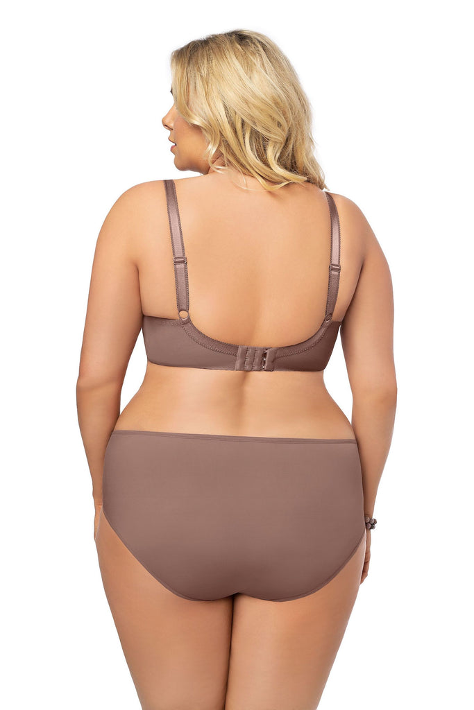 Hot Chocolate Mocca Brown Lace Full Cup Bra - Gorsenia K494
