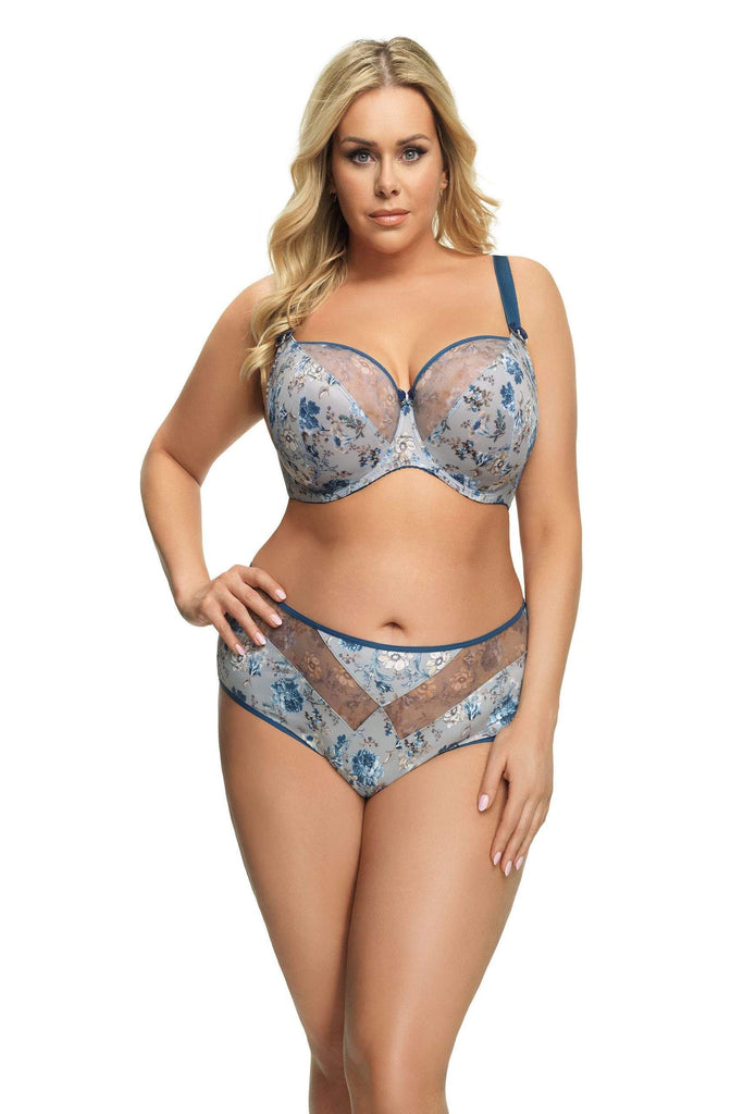 Nina Underwire Flora Non-Padded Bra - Gorsenia K503