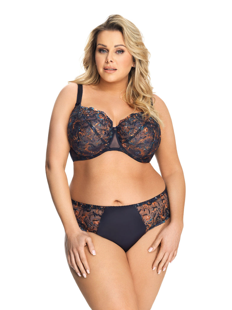 Colorado Women's Navy Blue Non-Padded Underwired Full Cup Bra - Gorsenia K594