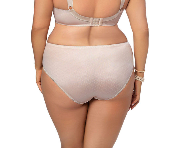 Classic Microfiber Plus Size Underpants High Waist with Lace - Gorsenia  Casablanca White