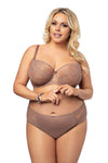 Hot Chocolate Mocca Brown Lace Full Cup Bra  - Gorsenia K494