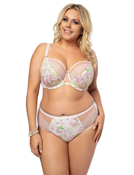 Hello Summer Multicolour Floral Lace Non-Padded Underwired Full Cup Bra - Gorsenia K470
